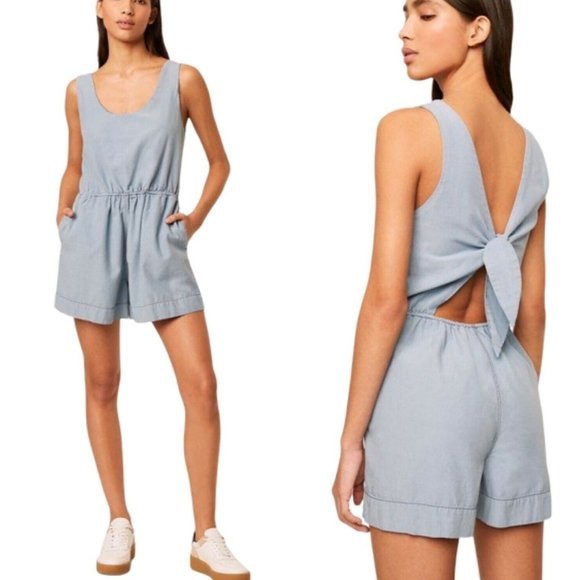 NWT! French Connection Chambray Romper - Picture 1 of 5